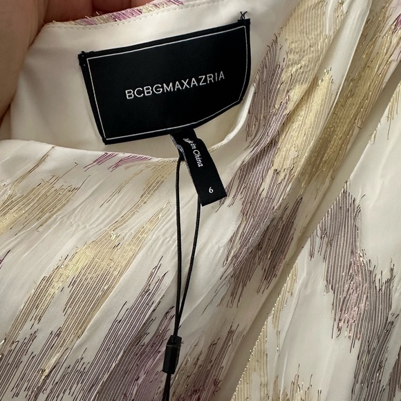 BCBGMAXAZRIA one-shoulder evening gown size 6 - Picture 7 of 10